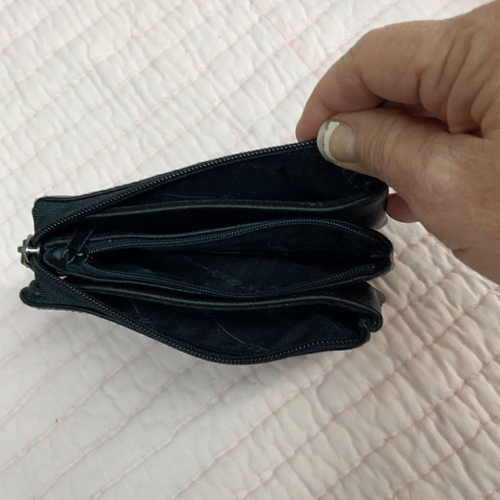 Aurielle Small Wristlet Clutch Black Leather - Picture 8 of 14